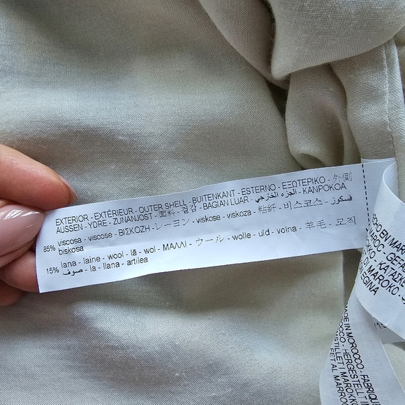 Zara Midi dress Mock Neck Long Sleeve butterfly floral print L M blue white new - Picture 7 of 8